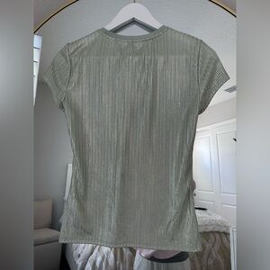 Ted Baker Shimmering Silver Short Sleeve Top